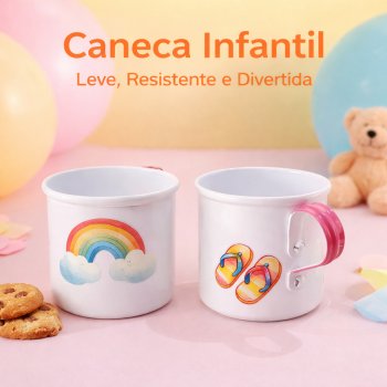 KIT 20 Canecas MINI 150ml Festa Decoração Criança Chá de Bebe Temas