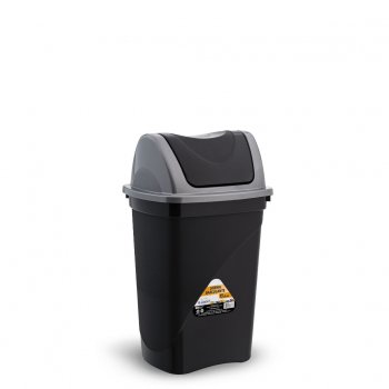 Lixeira Basculante 15 ou 30 Litros Preto E Cinza