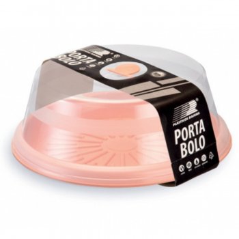 Boleira + Queijeira Porta Bolo Queijo Redondo com Tampa e Prato Decorada Transfer Encaixe Plastico